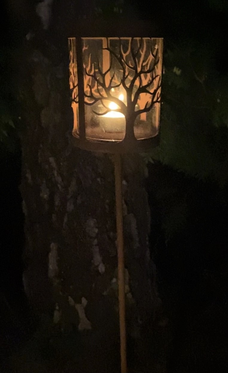 ljusstake träd på pinne